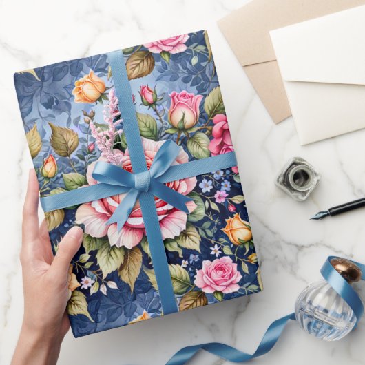 カラフルバラファンタジー ラッピングペーパー (ギフト)