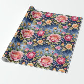 カラフルバラファンタジー ラッピングペーパー (アンロールド)