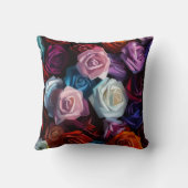 カラフルバラフラワーアート装飾用クッション クッション (裏面)
