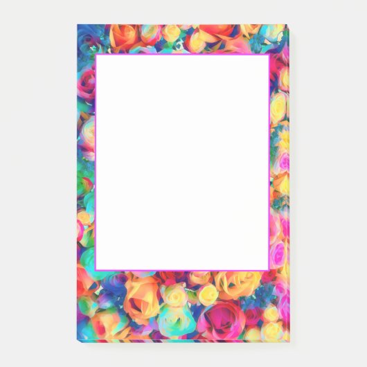カラフルバラフレームPost-it®注記 ポストイット (正面)