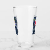 カラフルバラ水色フローラ結婚 タンブラーグラス (左)