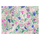 カラフルバラ金ゴールドフローラリーフイラストレーション テーブルクロス (正面(横))