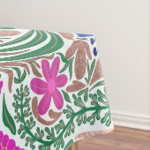 カラフルバラ金ゴールドフローラリーフイラストレーション テーブルクロス (インサイチュ)