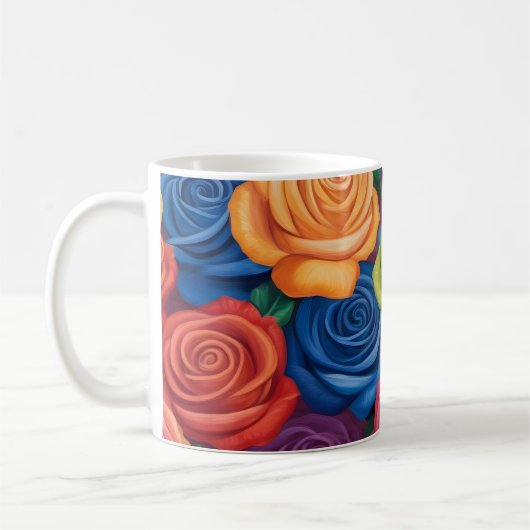 カラフルバラ コーヒーマグカップ (左)