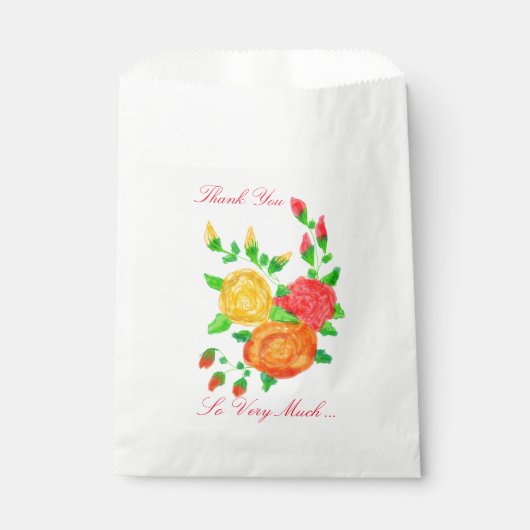 カラフルバラ フェイバーバッグ (正面)