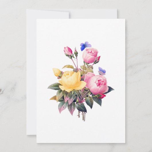 カラフルバラ 招待状 (裏面)