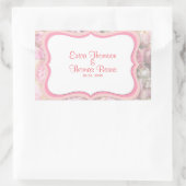 カラフルバラ 長方形シール (バッグ)