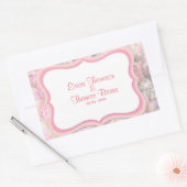 カラフルバラ 長方形シール (封筒)