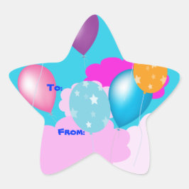 カラフルバルーンおよび雲パーティーアクセサリ 星シール