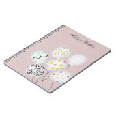 カラフルバルーンかわいいモノグラム ノートブック (左側)