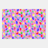 カラフルバルーンのおもしろいお祝い ラッピングペーパーシート (正面2)