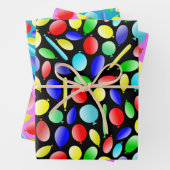 カラフルバルーンのおもしろいお祝い ラッピングペーパーシート (インサイチュ)