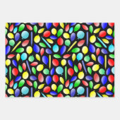 カラフルバルーンのおもしろいお祝い ラッピングペーパーシート (正面)