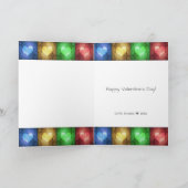 カラフルバレンタインデーの素朴ハート シーズンカード (内部)