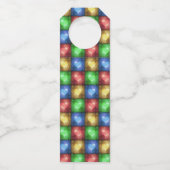 カラフルバレンタインデーの素朴ハート ボトルネックタグ (裏面)