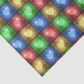 カラフルバレンタインデーの素朴ハート 薄葉紙 (詳細)