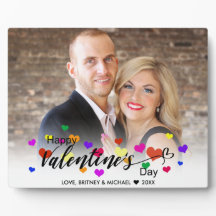 カラフルバレンタインデータイポグラフィハート写真