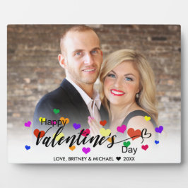 カラフルバレンタインデータイポグラフィハート写真 フォトプラーク