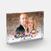 カラフルバレンタインデーハートタイポグラフィ写真 フォトブロック (左)