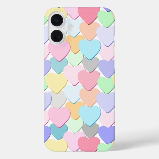 カラフルバレンタインメッセージ ハート Case-Mate iPhoneケース (裏面)