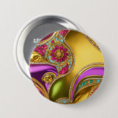 カラフルバロックパターン(の模様が)あるデザイン» 缶バッジ (正面&裏面)