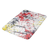 カラフルバースト：ランダムな飛沫の遊び バスマット (アングル)