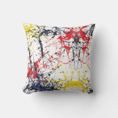 カラフルバースト：ランダム遊スプラッシュ クッション (正面)