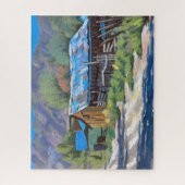 カラフルバーンインマウンテンランチシーンジグソーパズル ジグソーパズル (縦)