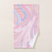 カラフルパスエレガントテルピンクブルーオレンジ大理石 バスタオルセット (ハンドタオル)