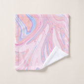 カラフルパスエレガントテルピンクブルーオレンジ大理石 バスタオルセット (ウォッシュタオル)