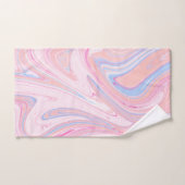 カラフルパスエレガントテルピンクブルーオレンジ大理石 バスタオルセット (ハンドタオル)