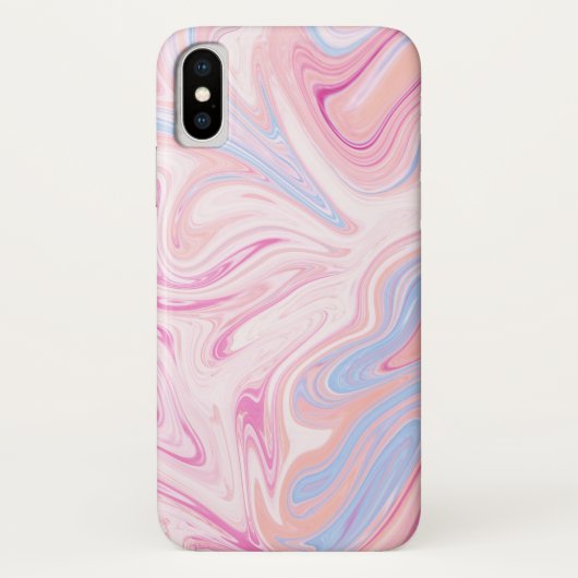 カラフルパステルエレガントピンクブルーオレンジ大理石 Case-Mate iPhoneケース (裏面)