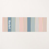 カラフルパステルパーソナライズされたカラーストライプ ヨガマット (正面(横))