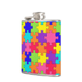 カラフルパズルデザイン フラスク (左)