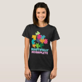 カラフルパズルピース 不完全な美しさ Tシャツ (正面フル)