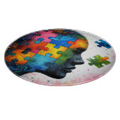 カラフルパズルポートレート カッティングボード (角)