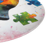 カラフルパズルポートレート カッティングボード (角)