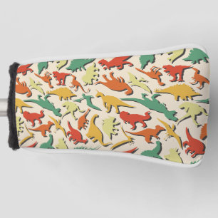 カラフルパタおもしろいーンディノ漫画恐竜 ゴルフヘッドカバー