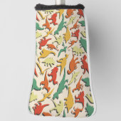 カラフルパタおもしろいーンディノ漫画恐竜 ゴルフヘッドカバー (回転90)