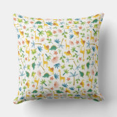 カラフルパターカスタムンのサファリキリンかわいい白 クッション (裏面)