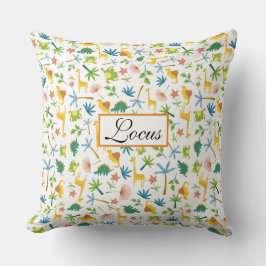 カラフルパターカスタムンのサファリキリンかわいい白 クッション