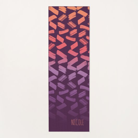 カラフルパターンカスタム ヨガマット (正面)