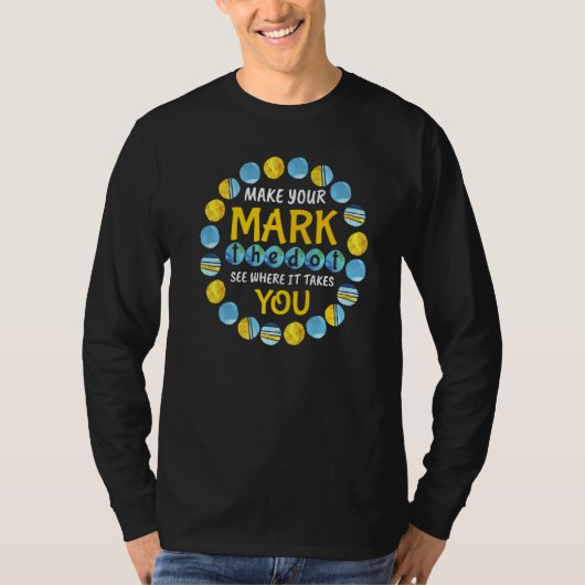 カラフルパターン9月国際マークを作る Tシャツ (正面)