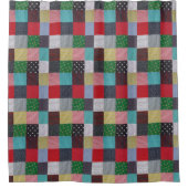 カラフルパターン(の模様が)あるの2マス シャワーカーテン (正面)