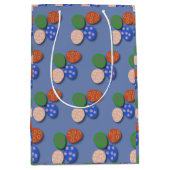 カラフルパターン（の模様が）あるイースターデザイン2 ミディアムペーパーバッグ (正面)