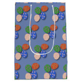 カラフルパターン（の模様が）あるイースターデザイン2 ミディアムペーパーバッグ (裏面)