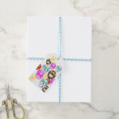 カラフルパターン（の模様が）あるイースター卵 ギフトタグ (より糸付き)