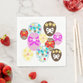 カラフルパターン(の模様が)あるイースター卵 スタンダードランチョンナプキン (インサイチュ)