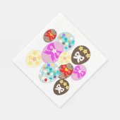 カラフルパターン(の模様が)あるイースター卵 スタンダードランチョンナプキン (角)