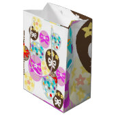 カラフルパターン(の模様が)あるイースター卵 ミディアムペーパーバッグ (裏面アングル)